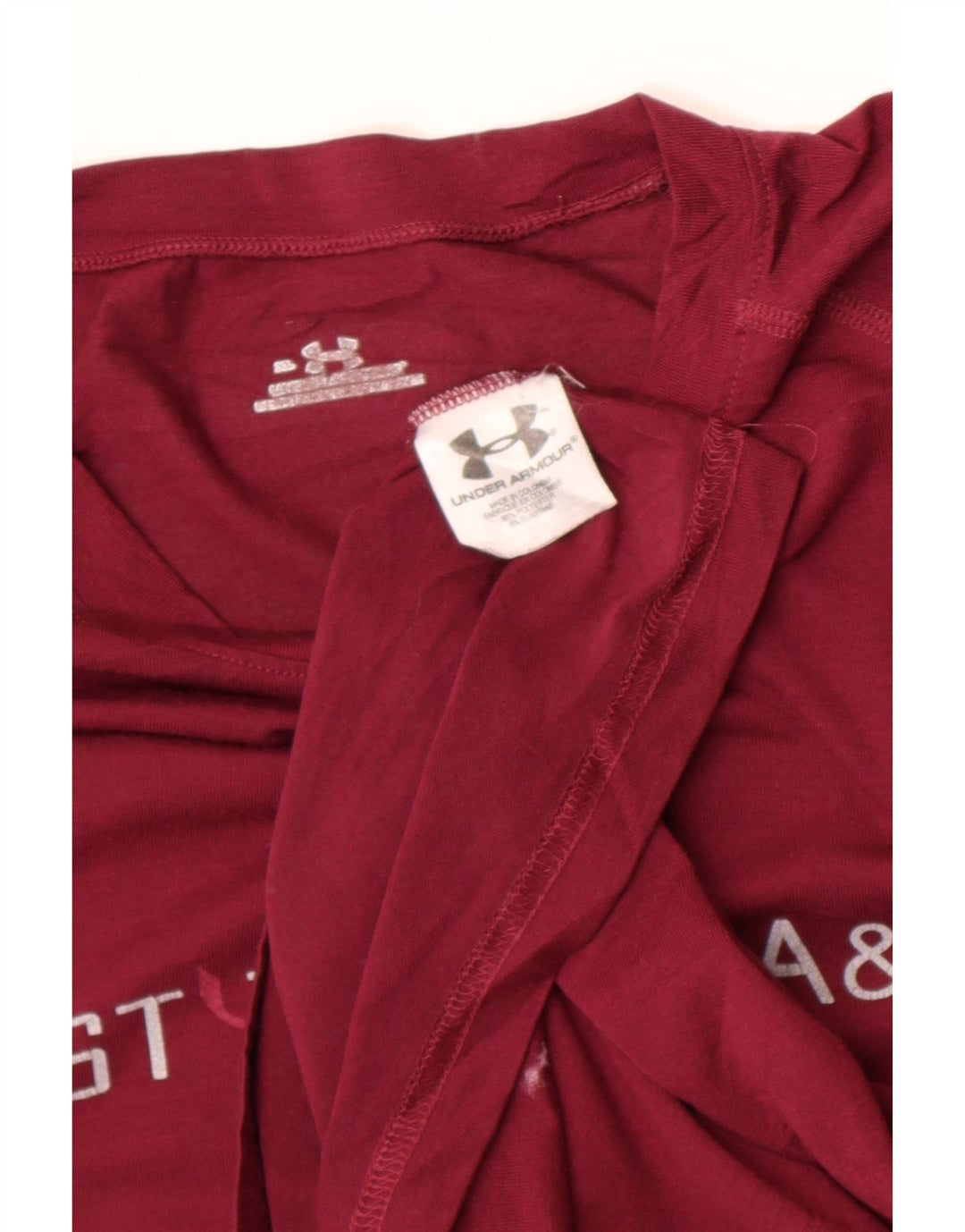 Under Armour Mens Graphic Top Long Sleeve XL Burgundy Polyester