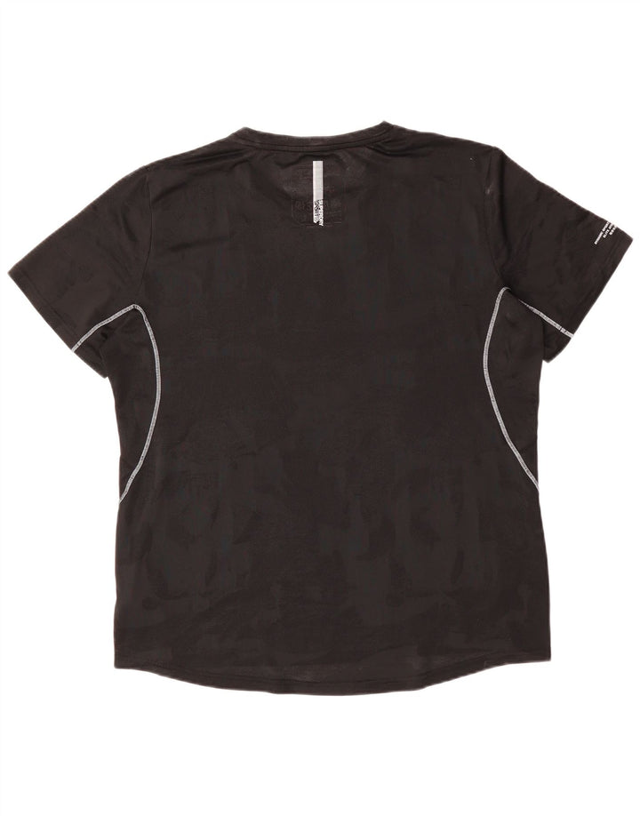 Superdry Mens T-Shirt Top 2XL Black Camouflage Polyester