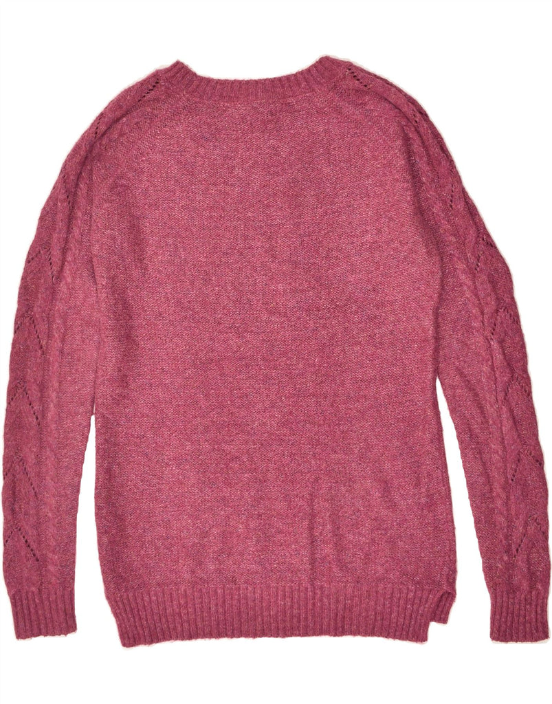 FAT FACE Womens Crew Neck Jumper Sweater UK 18 XL Burgundy Acrylic | Vintage Fat Face | Thrift | Second-Hand Fat Face | Used Clothing | Messina Hembry 