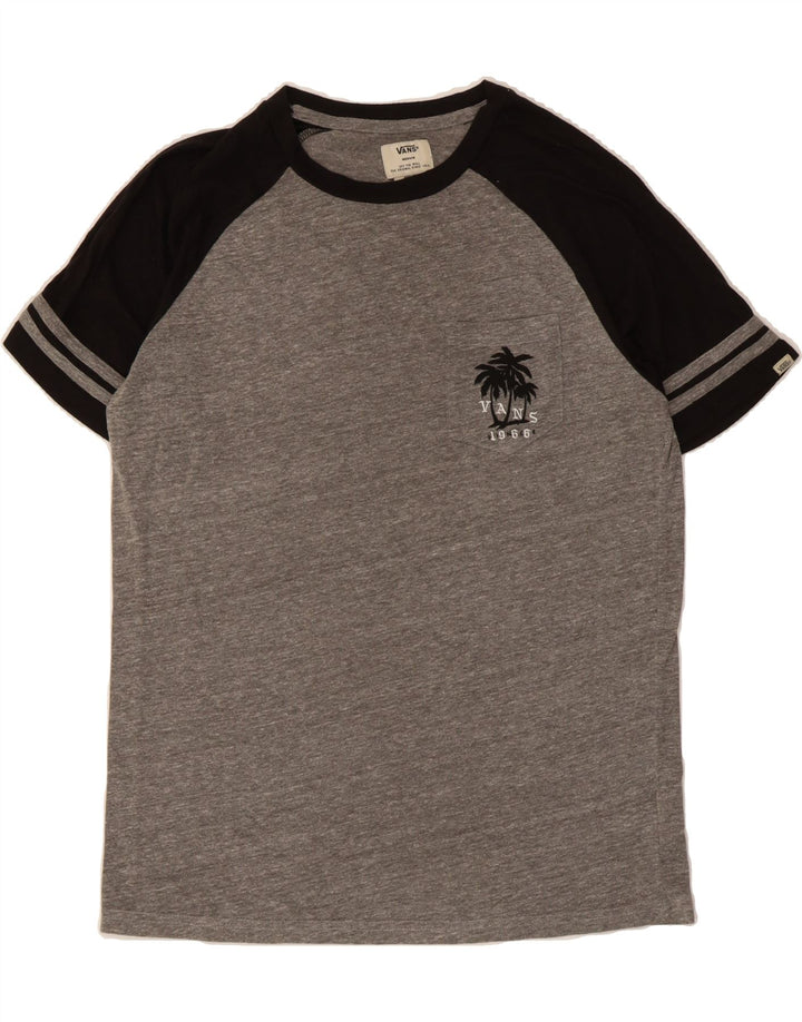 VANS Mens Graphic T-Shirt Top Medium Grey Colourblock Polyester Vintage Vans and Second-Hand Vans from Messina Hembry 