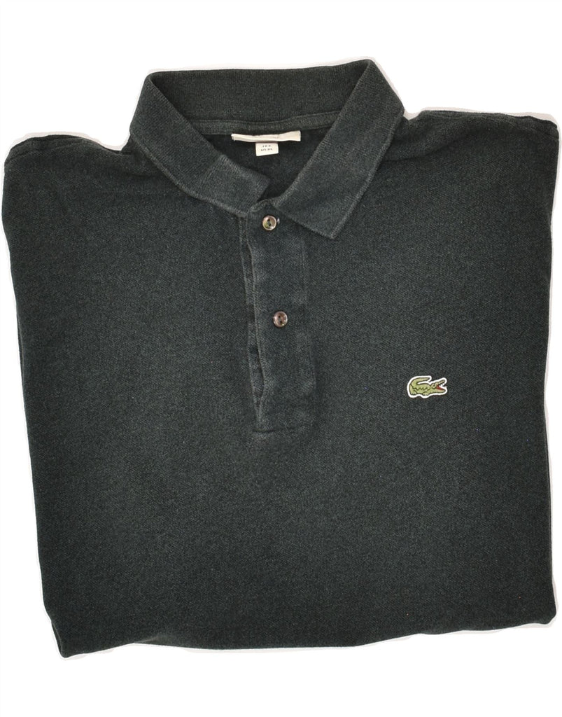 LACOSTE Mens Polo Shirt Size 6 XL Black Cotton | Vintage Lacoste | Thrift | Second-Hand Lacoste | Used Clothing | Messina Hembry 