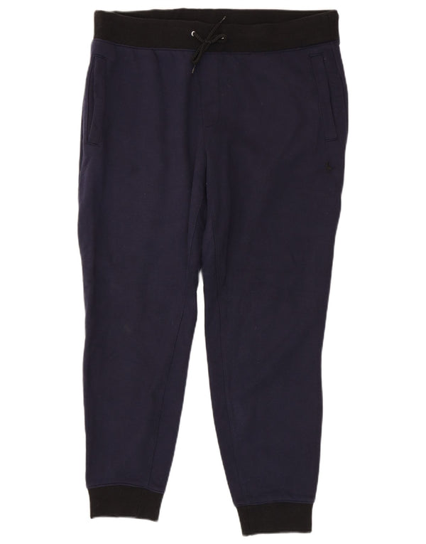 Jack Wills Mens Tracksuit Trousers Joggers XL Navy Blue Colourblock Cotton