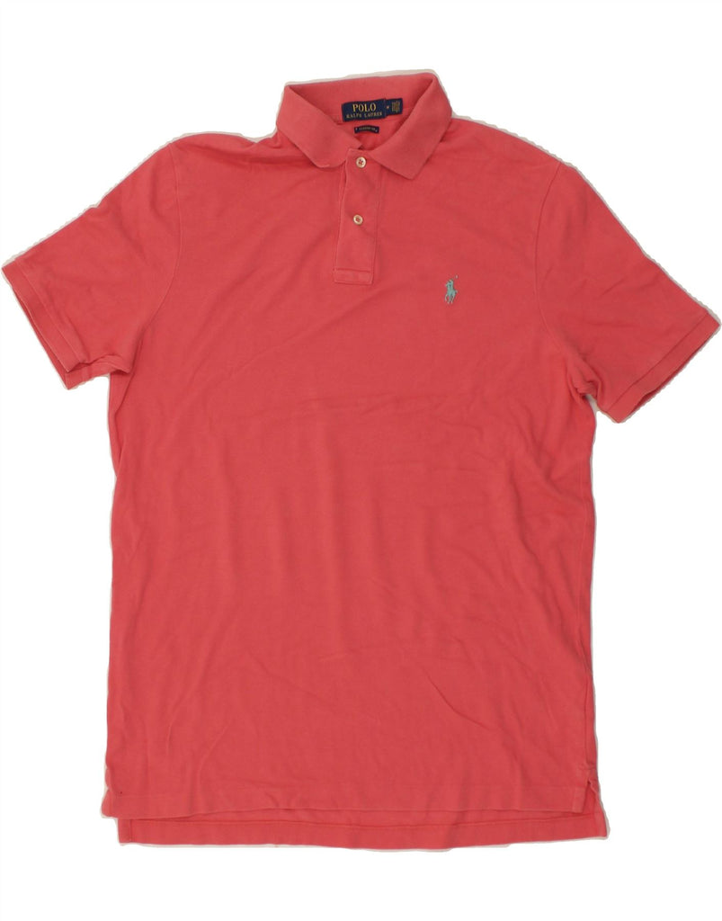 POLO RALPH LAUREN Mens Classic Fit Polo Shirt Medium Red Cotton | Vintage Polo Ralph Lauren | Thrift | Second-Hand Polo Ralph Lauren | Used Clothing | Messina Hembry 