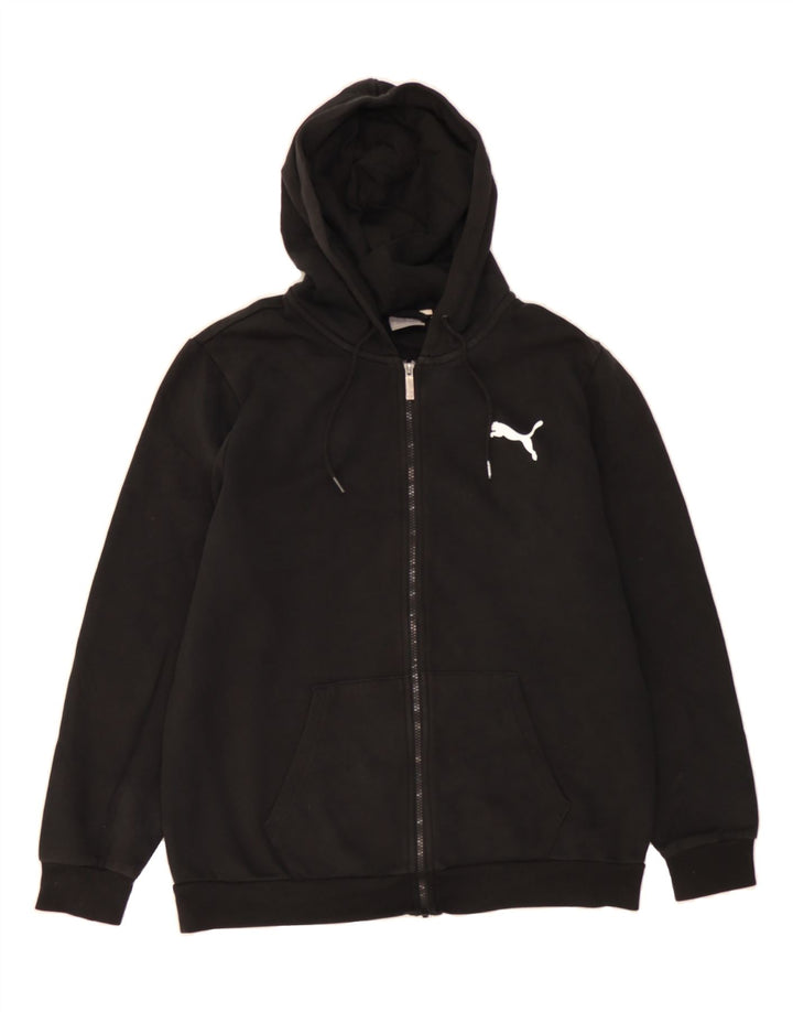 PUMA Mens Zip Hoodie Sweater Large Black Cotton Vintage Puma and Second-Hand Puma from Messina Hembry 