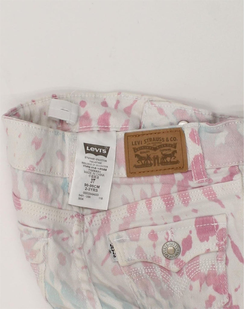 LEVI'S Girls Denim Bermuda Shorts 2-3 Years W20  Multicoloured Tie Dye | Vintage Levi's | Thrift | Second-Hand Levi's | Used Clothing | Messina Hembry 