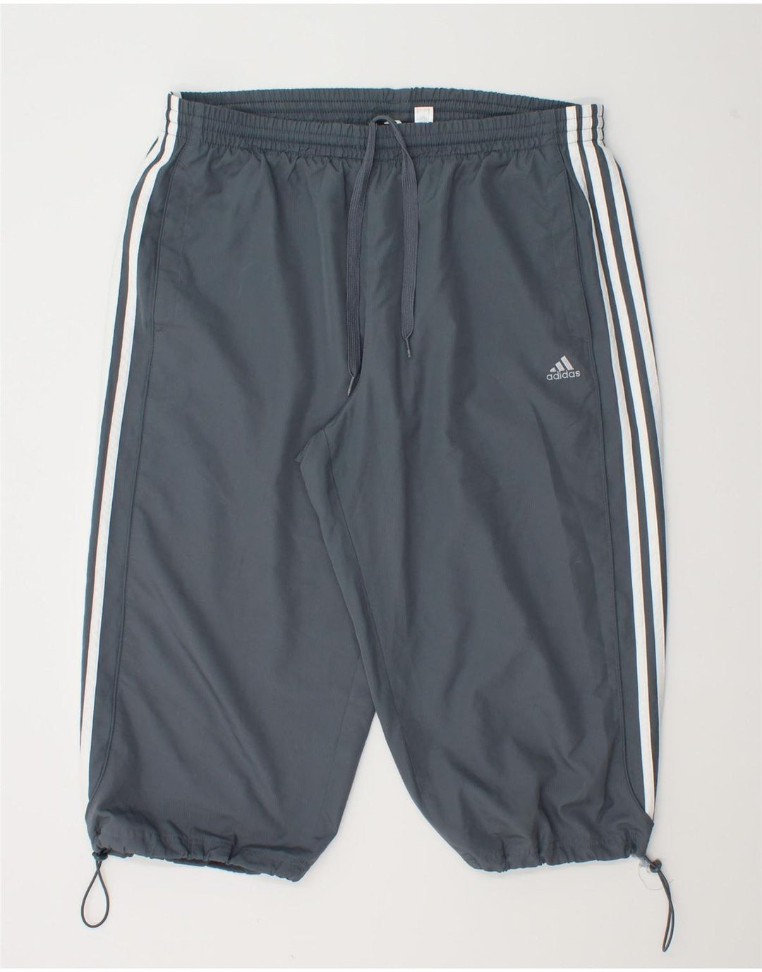 Adidas Mens Capri Tracksuit Trousers XL  Grey Polyester
