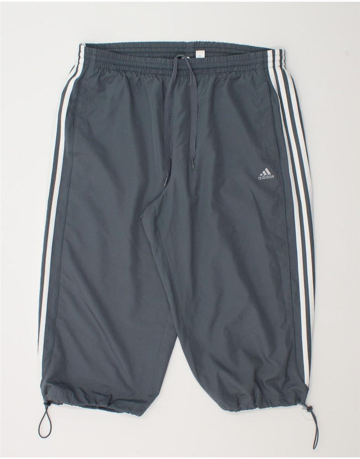 Adidas Mens Capri Tracksuit Trousers XL  Grey Polyester