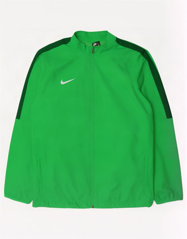 Nike Mens Dri Fit Tracksuit Top Jacket 2XL Green Colourblock Polyester