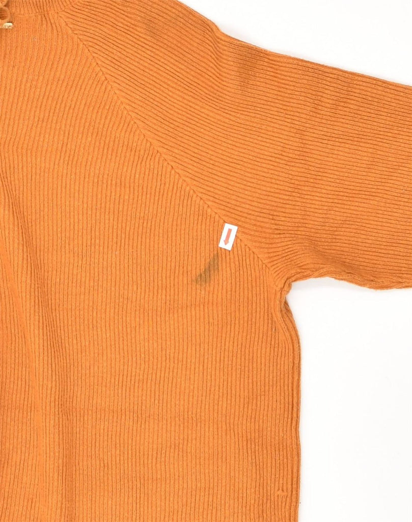 MICHAEL KORS Womens Turtle Neck Jumper Sweater UK 16 Large Orange Cotton | Vintage Michael Kors | Thrift | Second-Hand Michael Kors | Used Clothing | Messina Hembry 