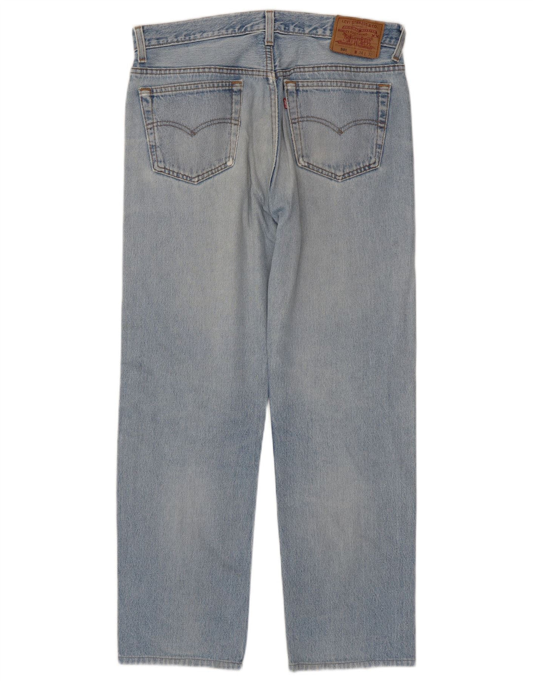 Levi's Mens 501 Distressed Straight Jeans W34 L29 Blue Cotton