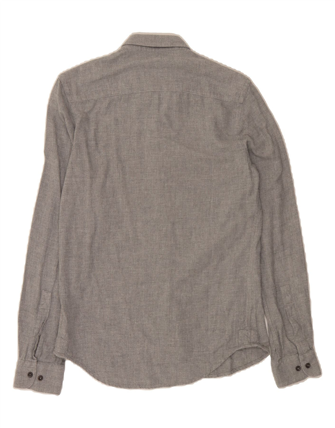 ZARA Mens Slim Fit Flannel Shirt Small Grey Cotton Vintage Zara and Second-Hand Zara from Messina Hembry 