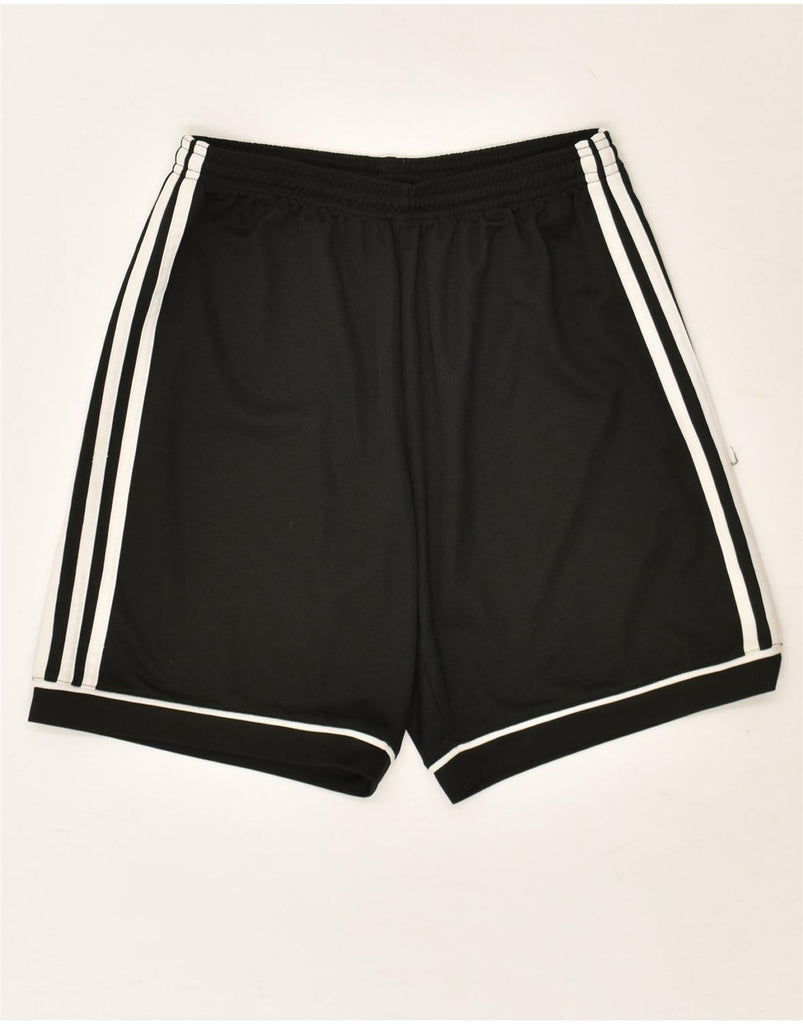 ADIDAS Boys Climalite Graphic Sport Shorts 13-14 Years Black | Vintage Adidas | Thrift | Second-Hand Adidas | Used Clothing | Messina Hembry 