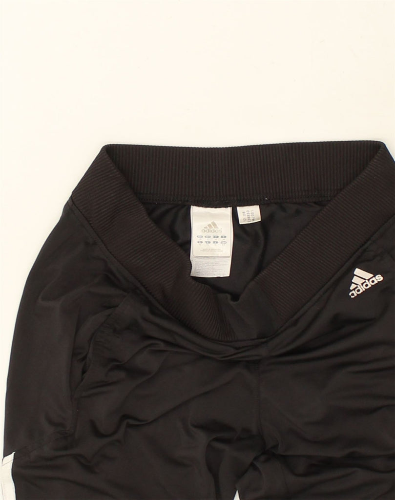 ADIDAS Womens Tracksuit Trousers UK 10 Small Black Polyester | Vintage Adidas | Thrift | Second-Hand Adidas | Used Clothing | Messina Hembry 