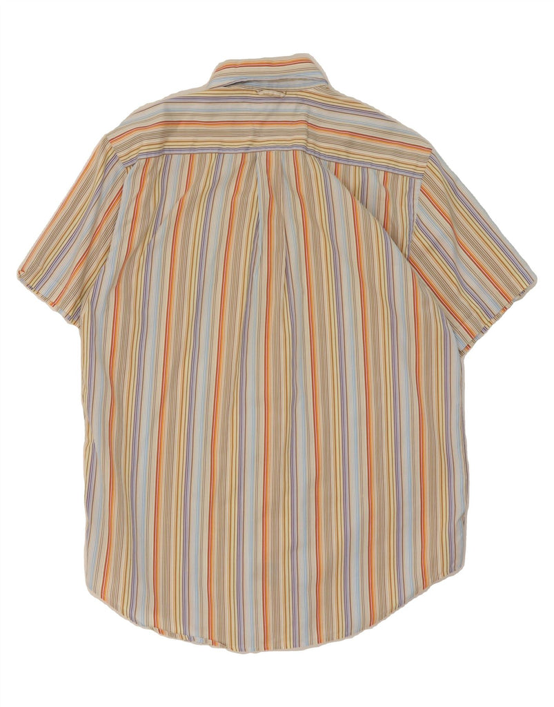 TOMMY HILFIGER Mens Short Sleeve Shirt Medium Multicoloured Striped Cotton Vintage Tommy Hilfiger and Second-Hand Tommy Hilfiger from Messina Hembry 
