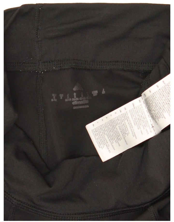 Adidas Womens Leggings UK 8/10 Small  Black Polyester