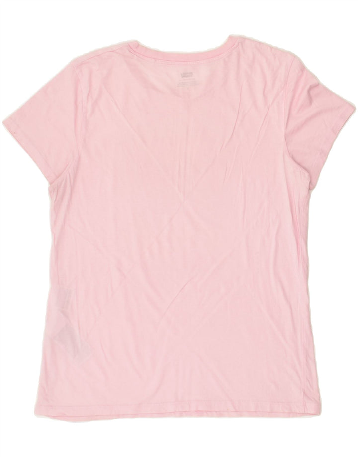 LEVI'S Womens Graphic T-Shirt Top UK 14 Medium Pink Cotton | Vintage Levi's | Thrift | Second-Hand Levi's | Used Clothing | Messina Hembry 