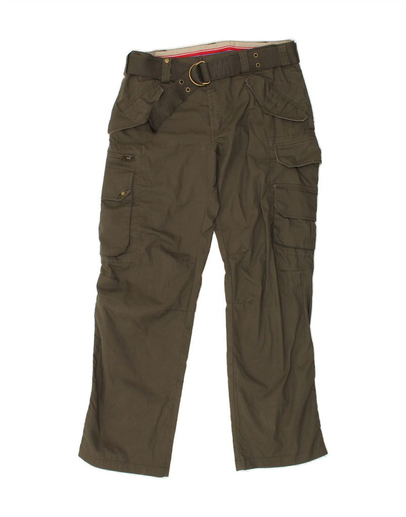 DECATHLON Mens Straight Cargo Trousers W34 L31 Khaki Polyester Vintage Decathlon and Second-Hand Decathlon from Messina Hembry 