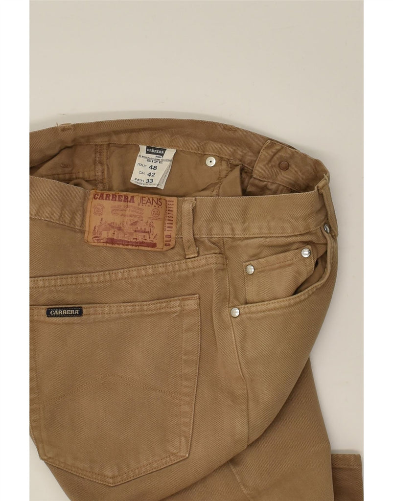 CARRERA Mens Slim Jeans W33 L34 Beige Cotton | Vintage Carrera | Thrift | Second-Hand Carrera | Used Clothing | Messina Hembry 