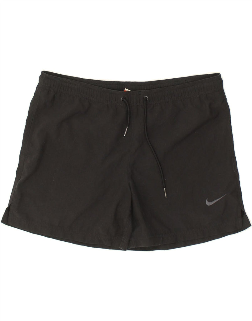 NIKE Womens Sport Shorts UK 12-14 Medium Black | Vintage Nike | Thrift | Second-Hand Nike | Used Clothing | Messina Hembry 