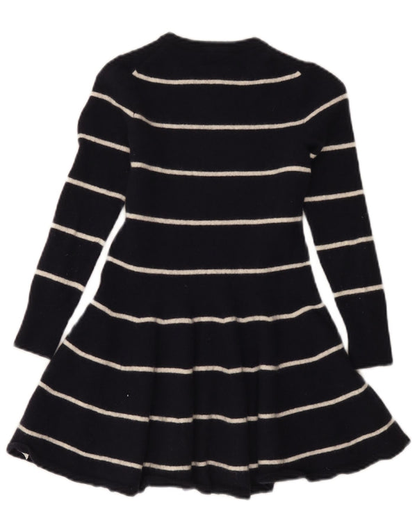 Polo Ralph Lauren Girls Jumper Dress 6-7 Years Small Navy Blue Striped