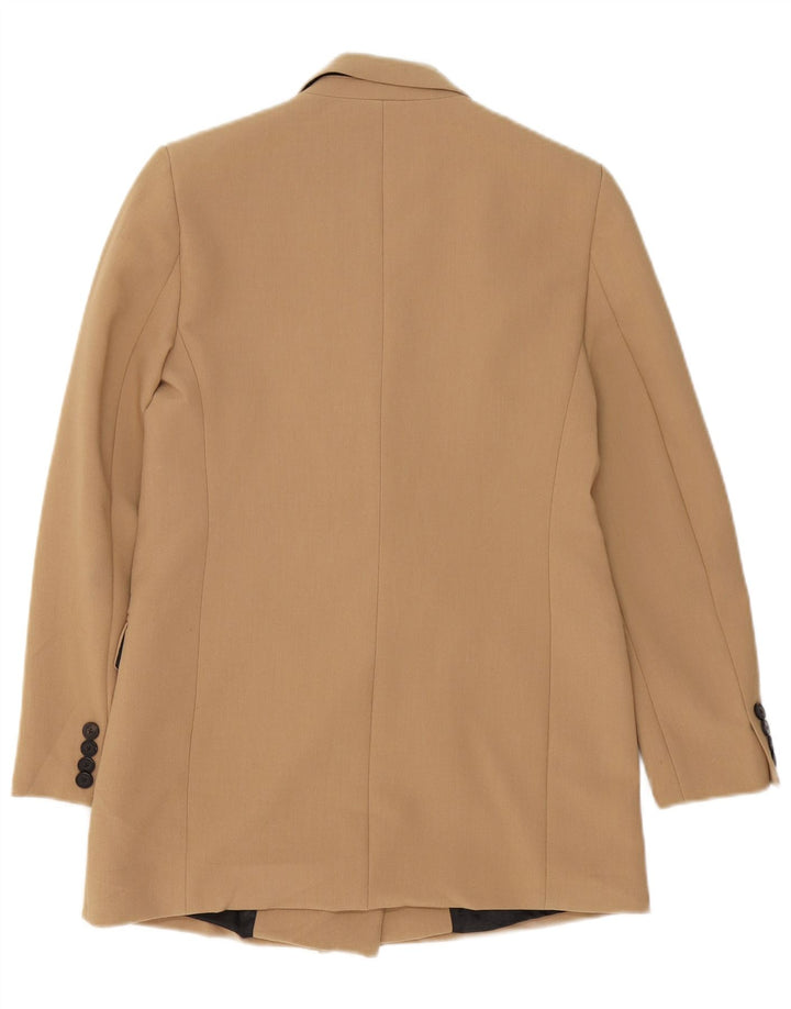 Zara Womens Oversized Double Breasted Blazer Jacket UK 6 XS Beige