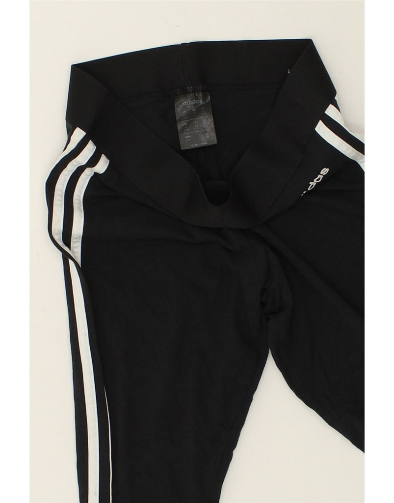 ADIDAS Womens Leggings UK 8/10 Small Black Cotton | Vintage Adidas | Thrift | Second-Hand Adidas | Used Clothing | Messina Hembry 