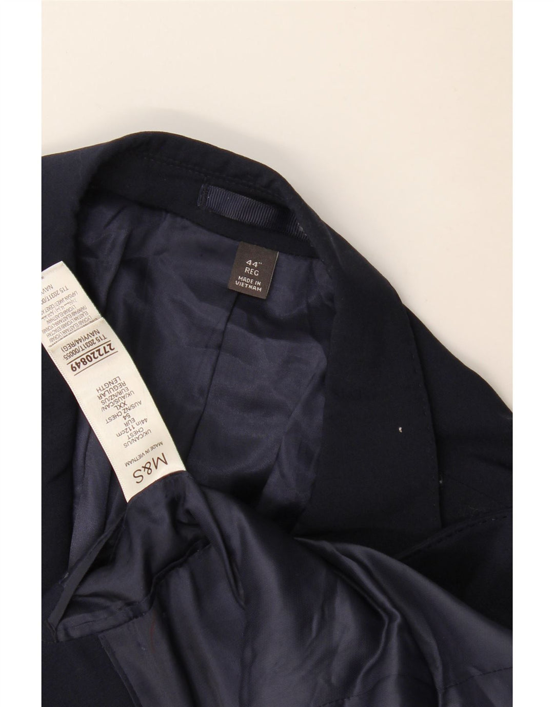 Marks & Spencer Mens 2 Button Blazer Jacket UK 44 2XL Navy Blue Wool