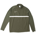 Nike Mens Dri Fit Zip Neck Pullover Tracksuit Top Large Green Polyester