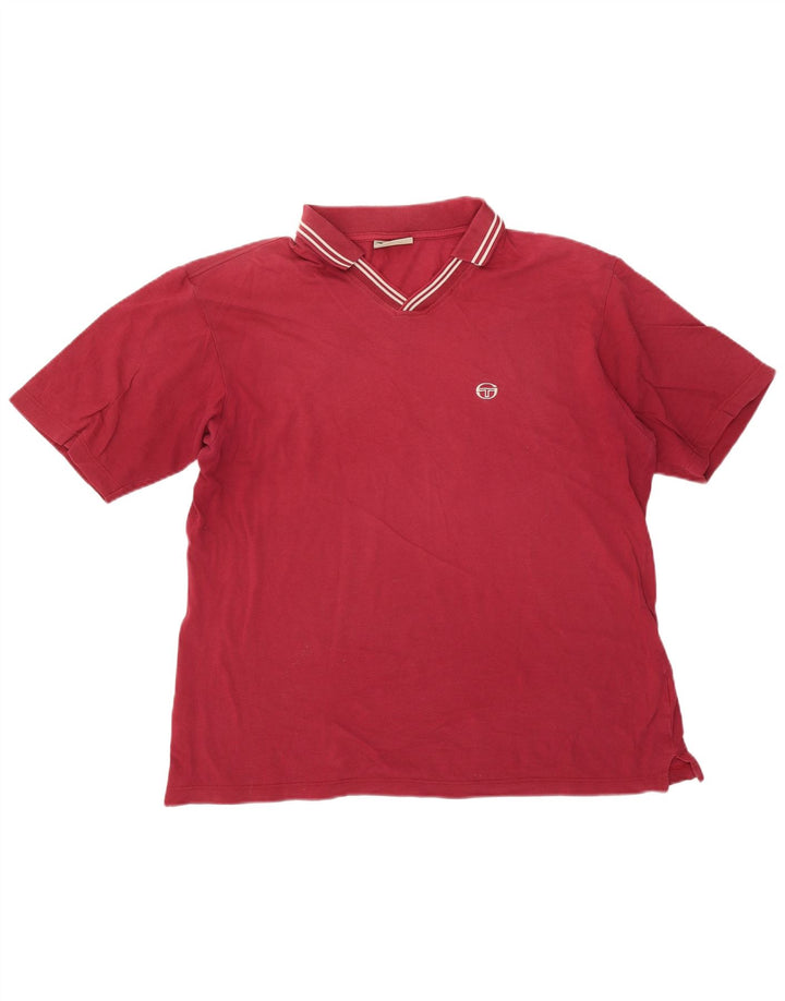 Sergio Tacchini Mens Polo Shirt XL Burgundy