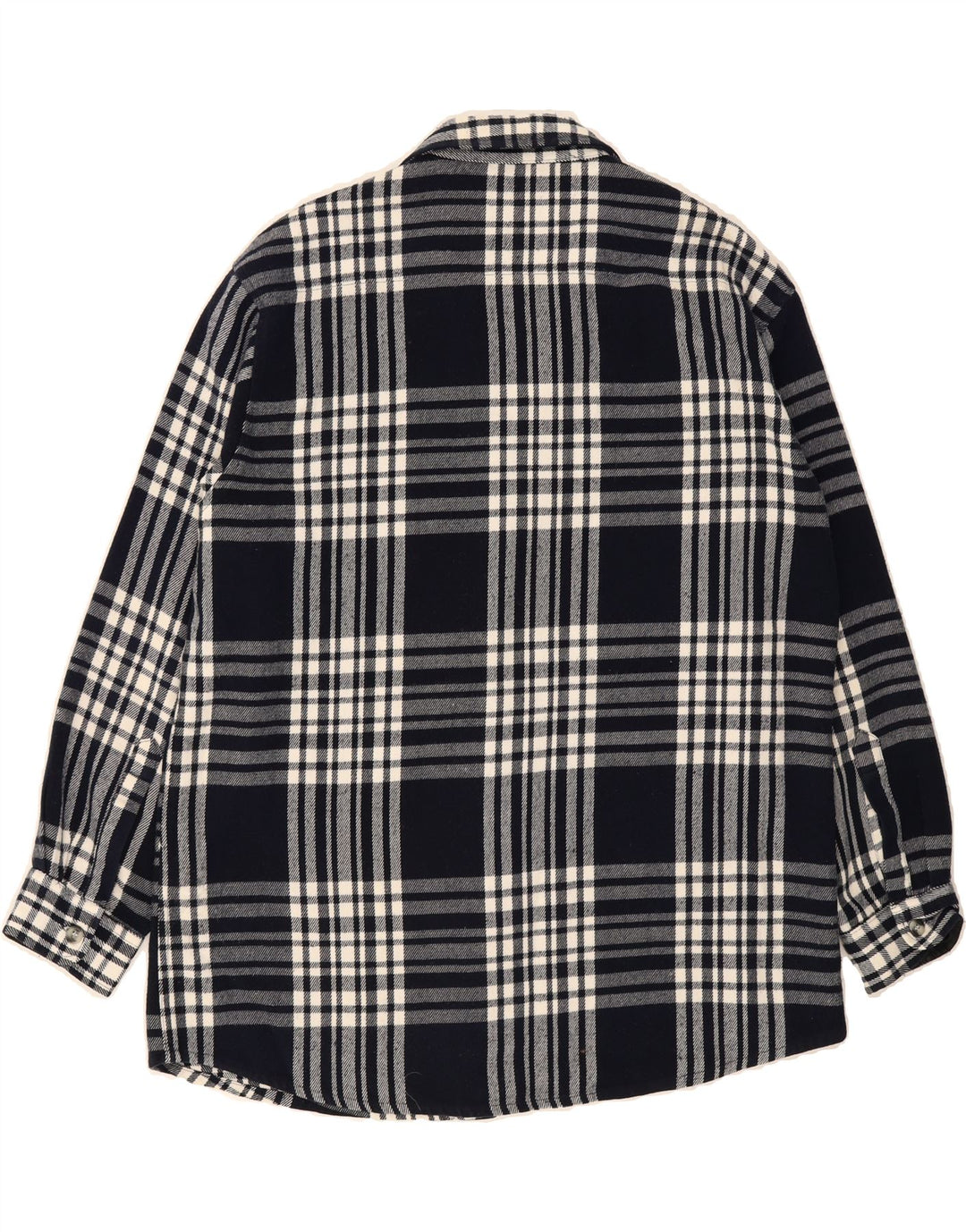 CANDA Mens Flannel Shirt XL Navy Blue Check Polyacrylic Vintage Canda and Second-Hand Canda from Messina Hembry 