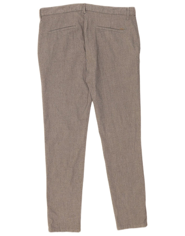 Zara Mens Slim Chino Trousers EU 42 Large W32 L30 Grey