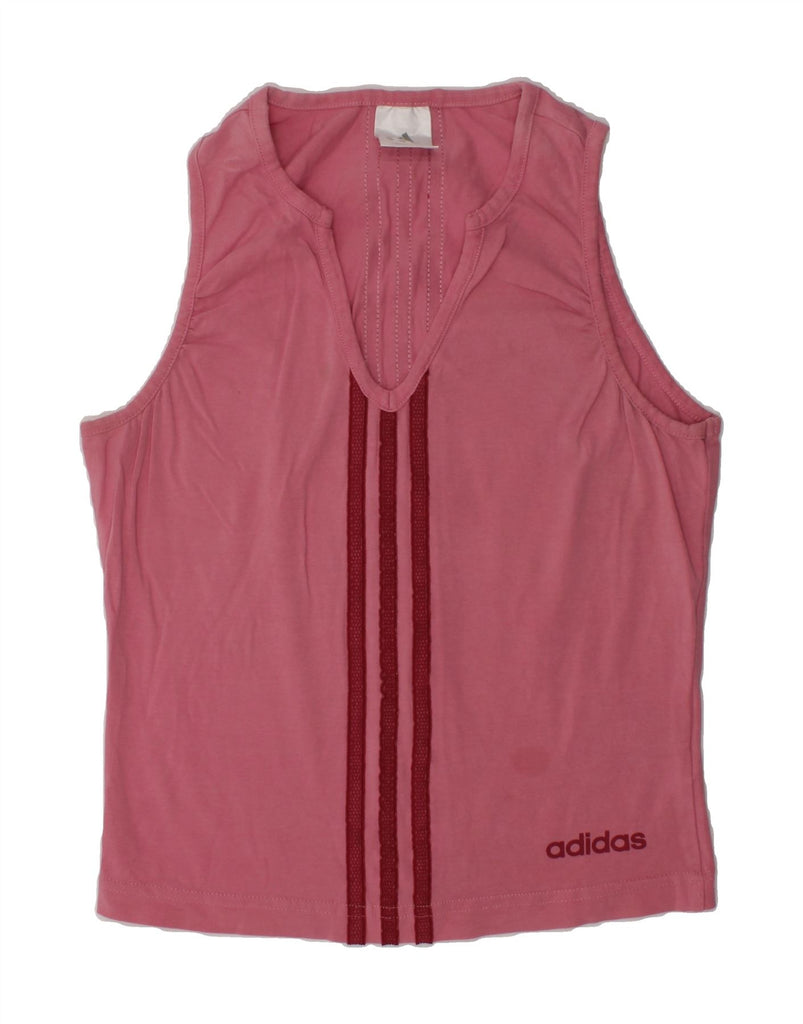 ADIDAS Girls Vest Top 11-12 Years Pink Cotton | Vintage Adidas | Thrift | Second-Hand Adidas | Used Clothing | Messina Hembry 