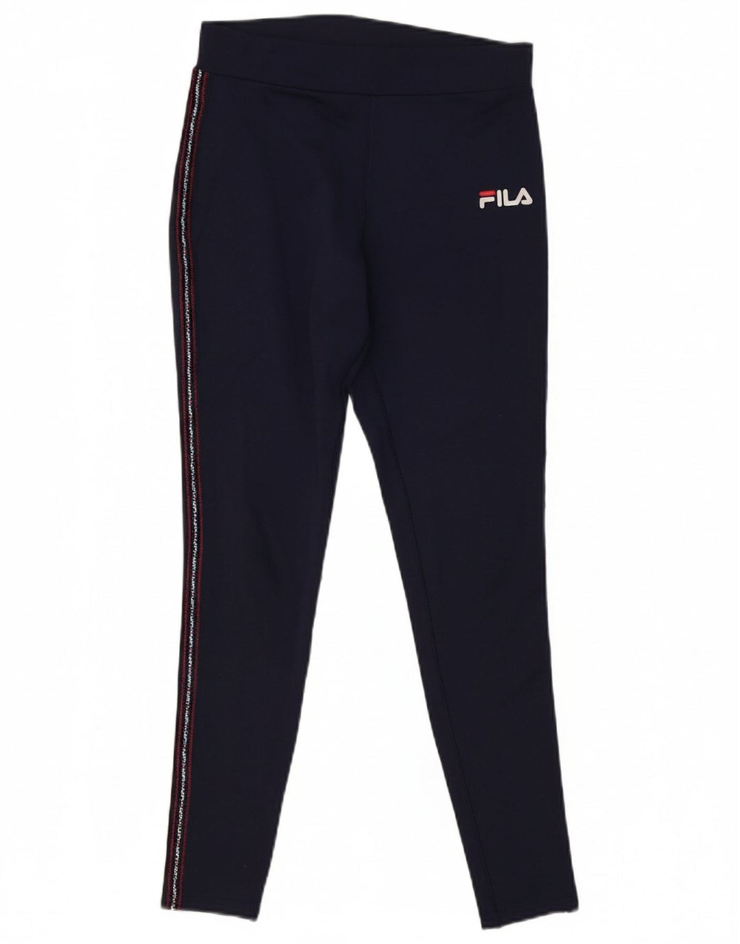 FILA Womens Graphic Leggings UK 10 Small  Navy Blue Polyester