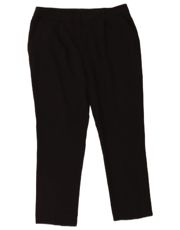 M&Co Womens Slim Chino Trousers UK 12 Medium W32 L25 Black Polyester