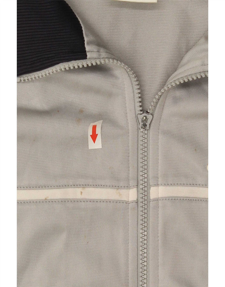 Adidas Mens Graphic Tracksuit Top Jacket Medium Grey Colourblock Polyester