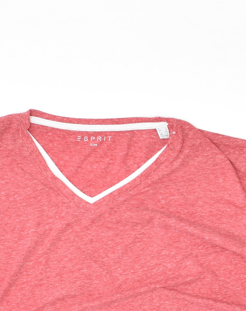 ESPRIT Mens Slim T-Shirt Top Large Pink | Vintage Esprit | Thrift | Second-Hand Esprit | Used Clothing | Messina Hembry 