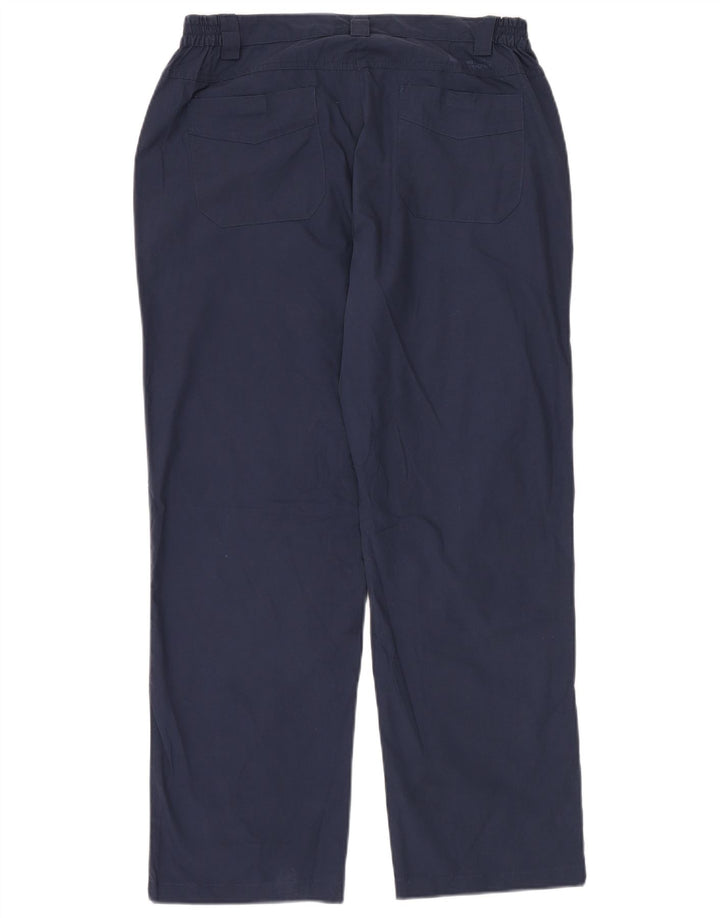 Mountain Warehouse Womens Straight Trousers UK 14 Large W34 L29 Navy Blue