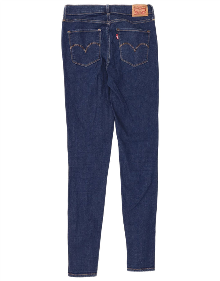 LEVI'S Womens High Rise Super Skinny Jeans W27 L32 Blue Cotton