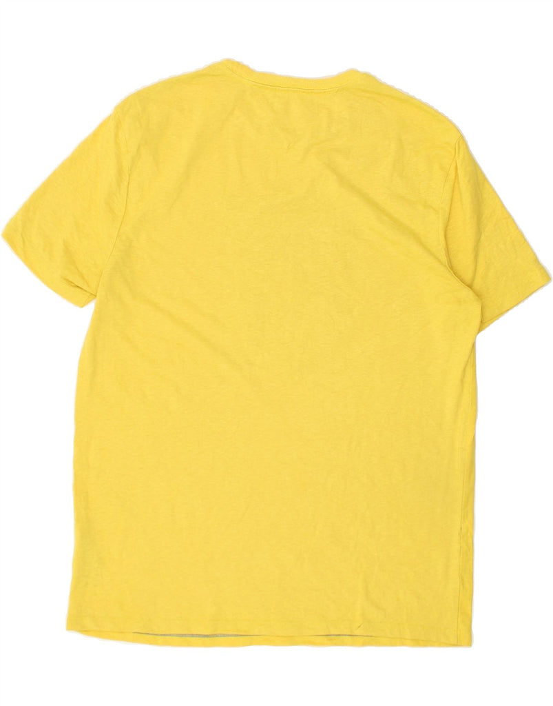 TOMMY HILFIGER Mens Graphic T-Shirt Top Large Yellow Cotton | Vintage Tommy Hilfiger | Thrift | Second-Hand Tommy Hilfiger | Used Clothing | Messina Hembry 