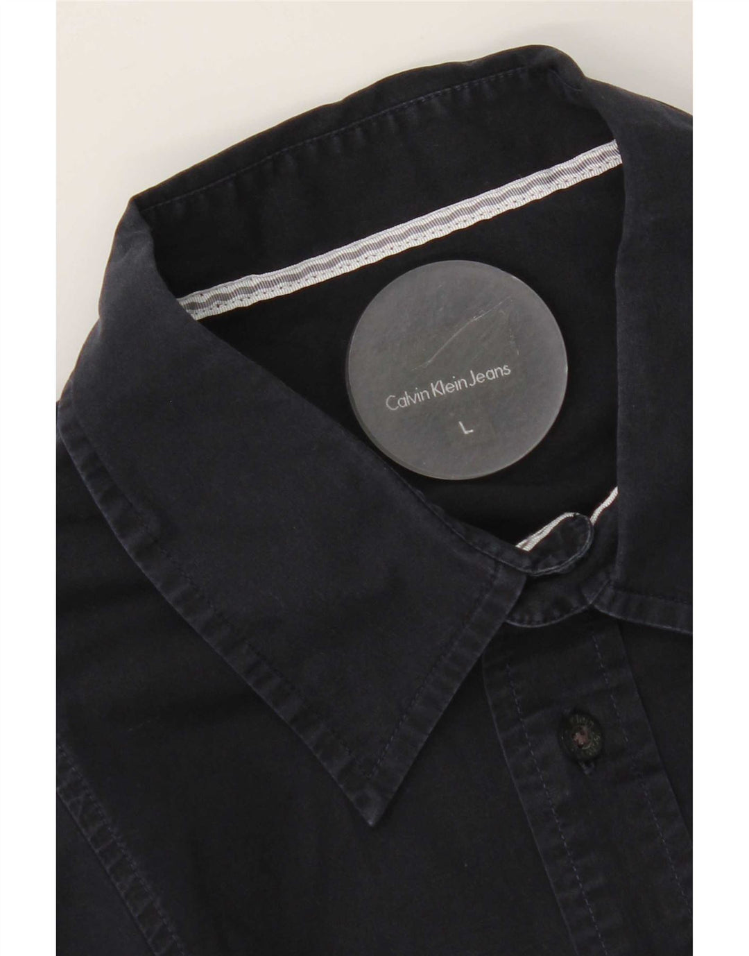 Calvin Klein Jeans Mens Shirt Large Navy Blue