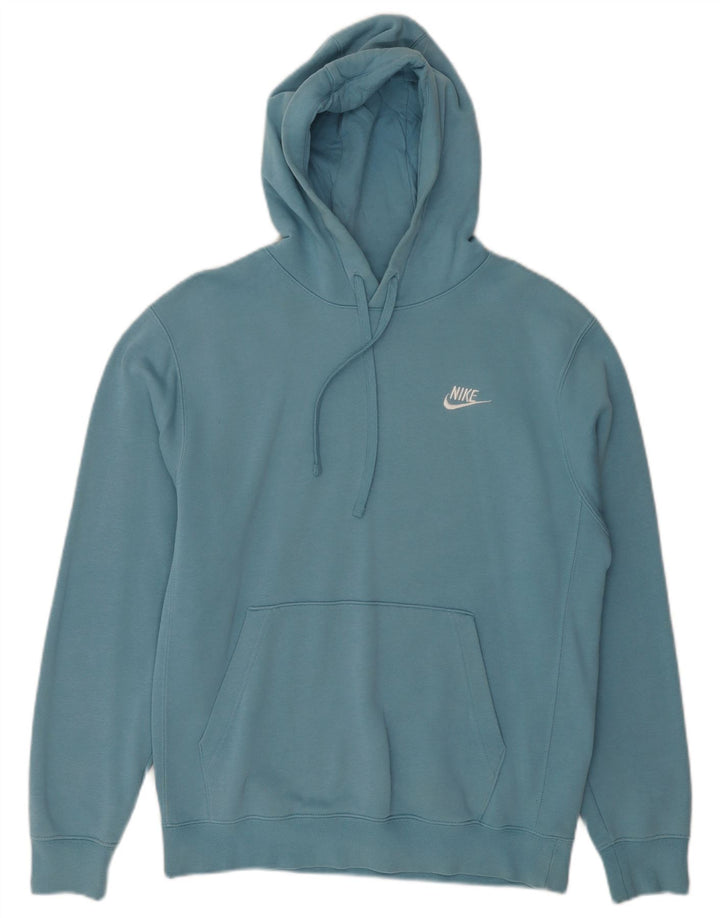 Nike Mens Hoodie Jumper Small Blue Cotton Sports