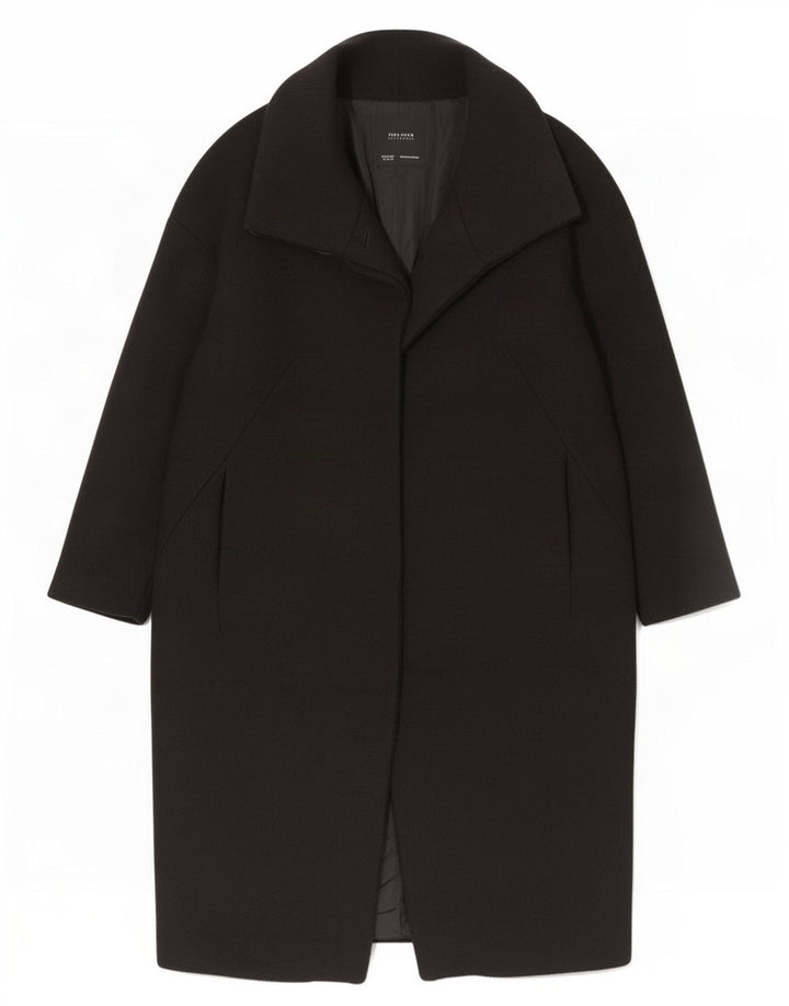 Zara Womens Oversized Overcoat UK 6 XS Black