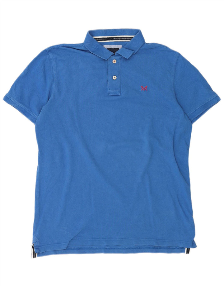 Crew Clothing Mens Polo Shirt Large Blue Cotton