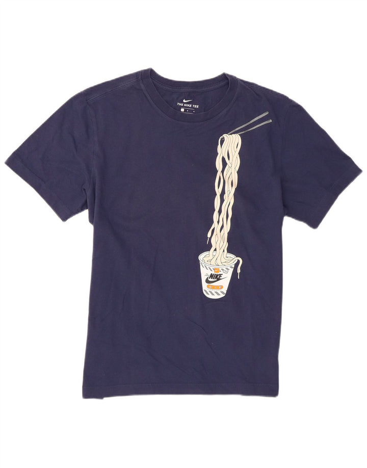 Nike Mens Graphic T-Shirt Top Large Navy Blue Cotton