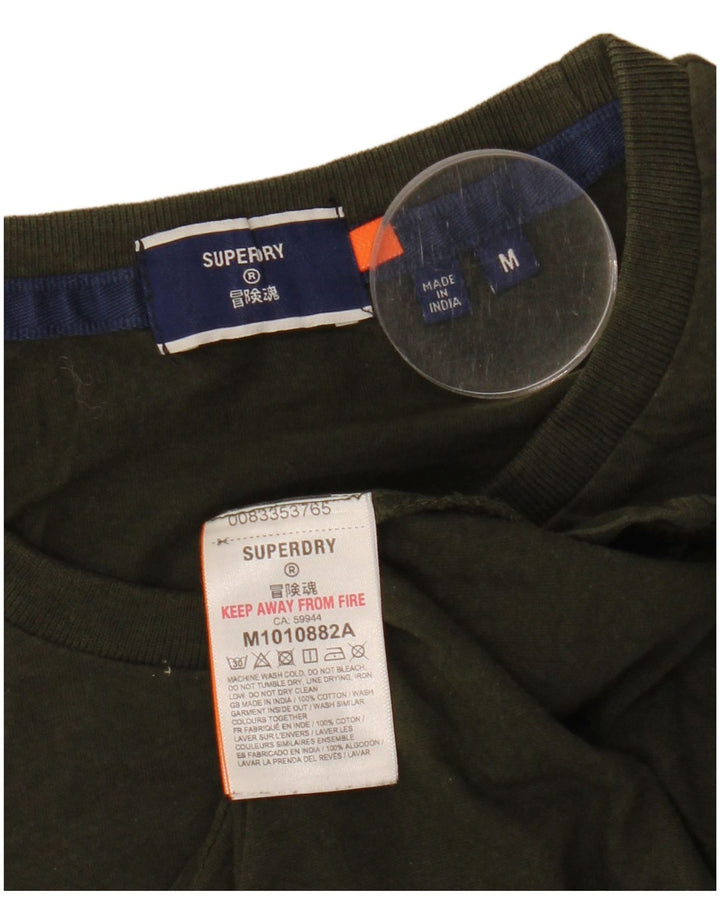 Superdry Mens T-Shirt Top Medium Green Cotton