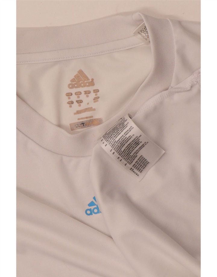Adidas Mens F50 Graphic T-Shirt Top Medium White Polyester