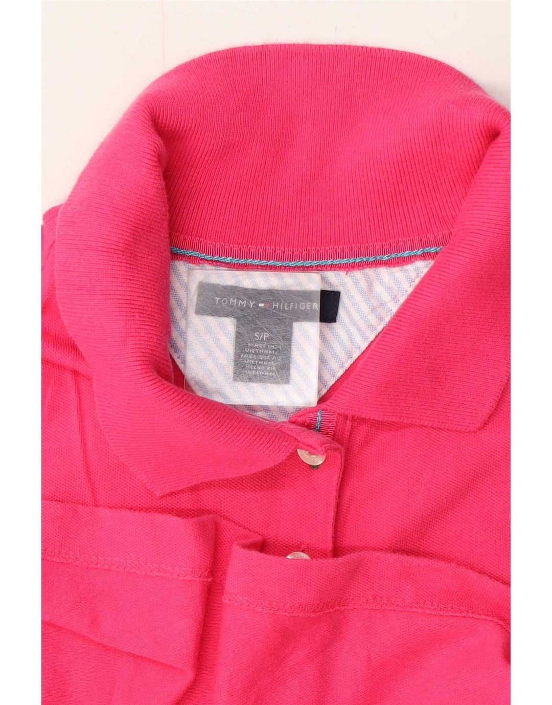 Tommy Hilfiger Womens Polo Shirt UK 10 Small Pink