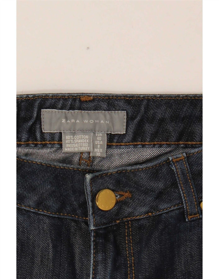 Zara Womens Denim Shorts EU 40 Medium W30  Navy Blue Cotton