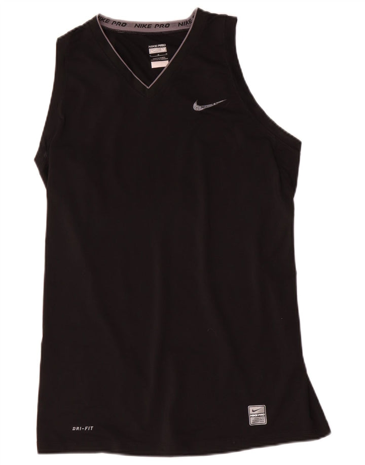 Nike Womens Vest Top UK 12 Medium Black