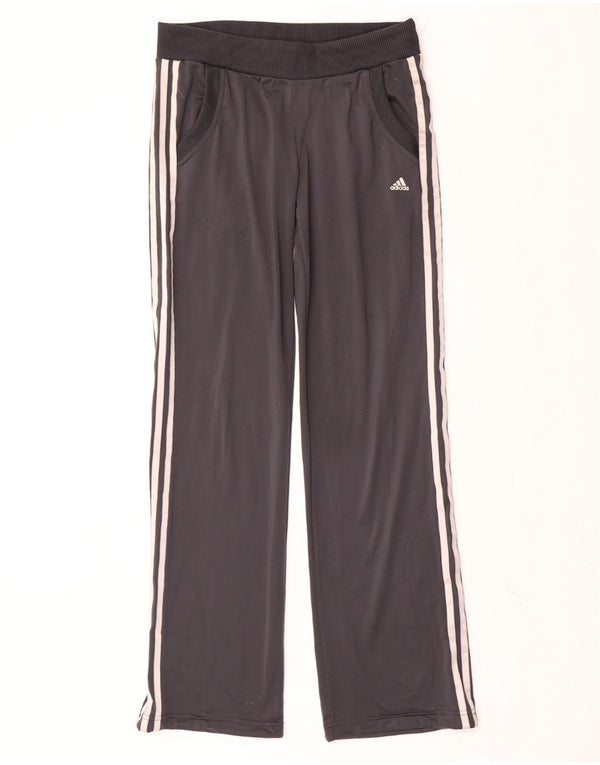 ADIDAS Womens Tracksuit Trousers UK 12 Medium Grey Polyester